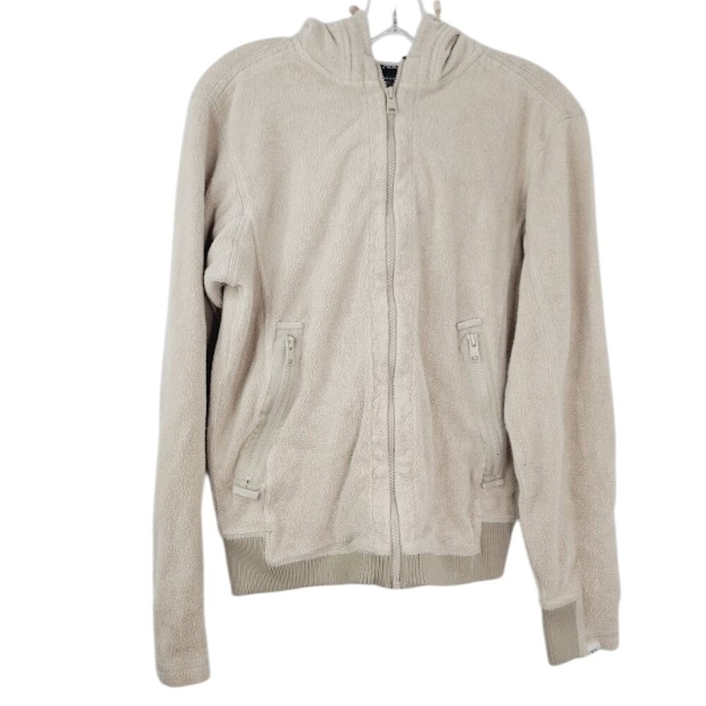 Nau Women's Beige Long Sleeve Full Zip Classic‎ Fleece Hoodie Size S